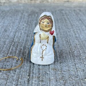Miniature Virgin Mary Praying Mother Nun Sister Religious Figurine